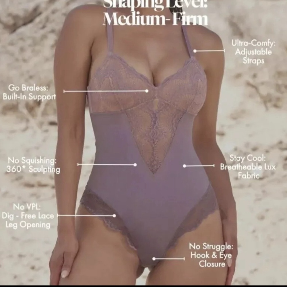 Pinsy Sculpting Lace Shapewear Bodysuit